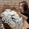 Букет белых хризантем 